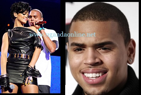 Chris Brown and Rihanna performing