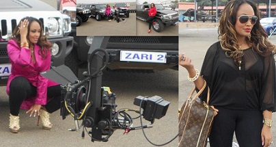 Zari during the shooting of her video