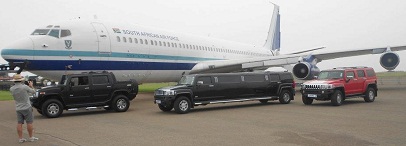 The fleet of hummers and the plane Zari used in her video